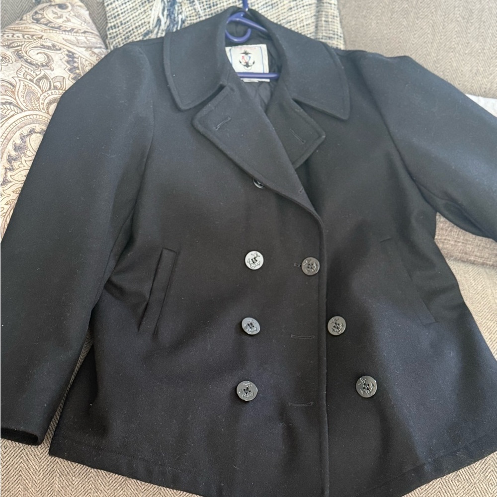 Classic Black Peacoat